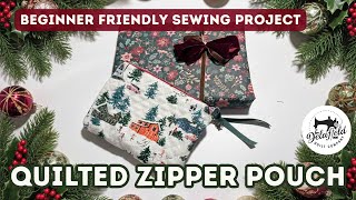 DIY Quilted Zipper Bag: Easy Holiday Sewing Project for Beginners