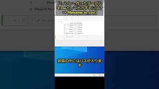 Python で csv へデータを書き出すには？ ⇒ filename.to_csv