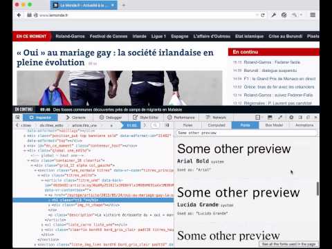 Preview fonts used on a web page with the FirefoxDevTools