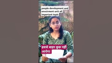 UGC NET paper 1 Unit -People Development and Envoirment all Previous year important topics 🔥