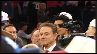 Rick Pitino, Zuby Ejiofor, and St. John's celebrate Big East win