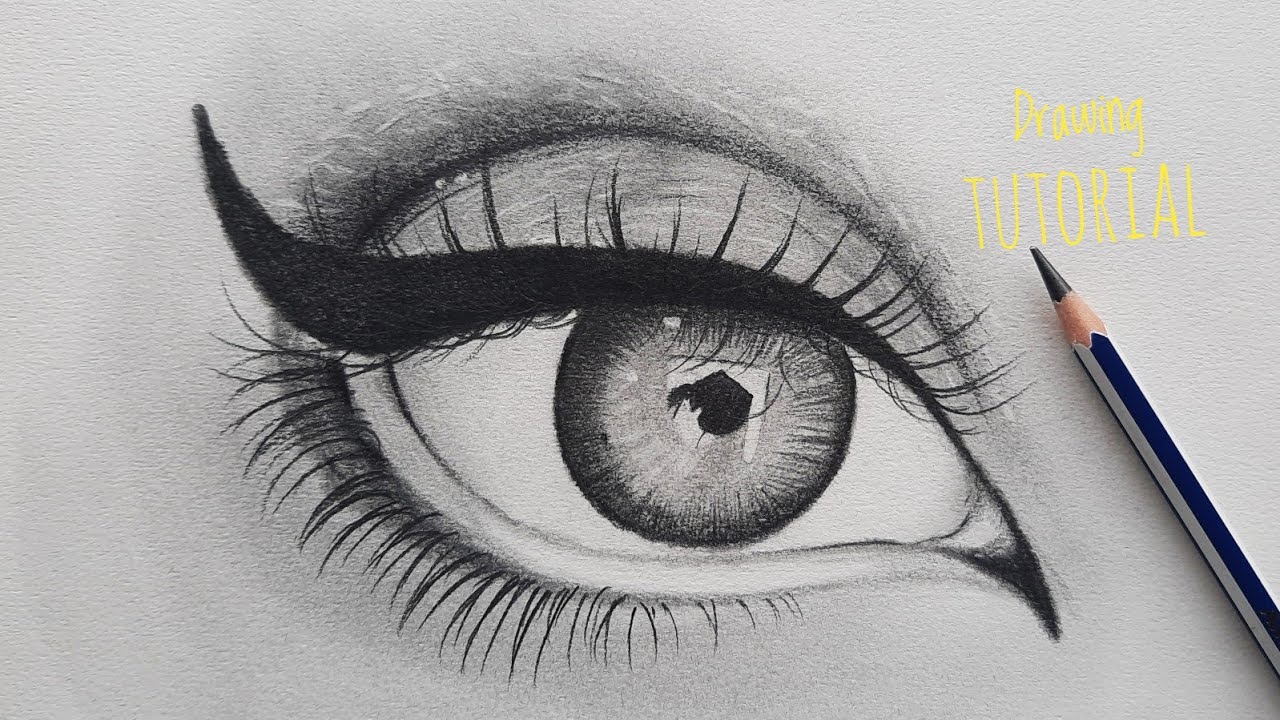 REALISTIC EYE How to draw amazing girls eye / drawing tutorial YouTube