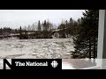 Ref:fTkZFlULgg4 Rising river near quebec town forces residents from homes