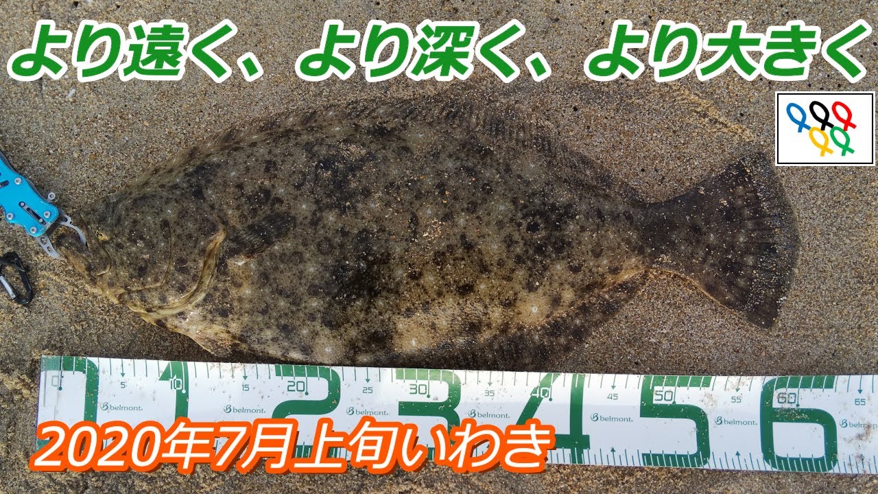 年7月上旬いわき サーフヒラメ 小座布団ゲット ジグパラサーフ適当ダイソーカスタムのワンピッチジャークで Youtube
