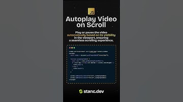 Autoplay Video on Scroll