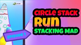 Circle Stack Run! ⭕ STACKING MAD 🌈 Chill Gameplay How Many Circles?⭕⭕⭕ ASMR Tiktok Shorts 🟣 Ep.1 screenshot 2