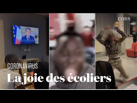 Fermeture des établissements scolaires contre le coronavirus: les écoliers explosent de joie Fermeture des établissements scolaires contre le coronavirus: les écoliers explosent de joie