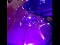 Purple s14 engine bay