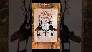 Hanuman Ji Painting 🎨| Amazing speed Art of Bajrangbali #shorts #art #bajrangbali