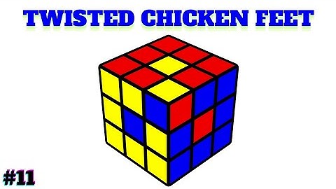 TWISTED CHICKEN FEET PATTERN ON CUBE.(3X3 RUBIK