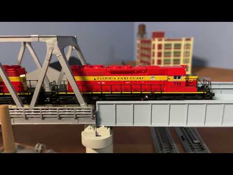 SD40-2 Bridge Crossing