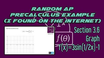 AP Precalculus Section 3.6 Example: Graph the Sinusoidal Function f(x) = 3sin(1/2x)- 1