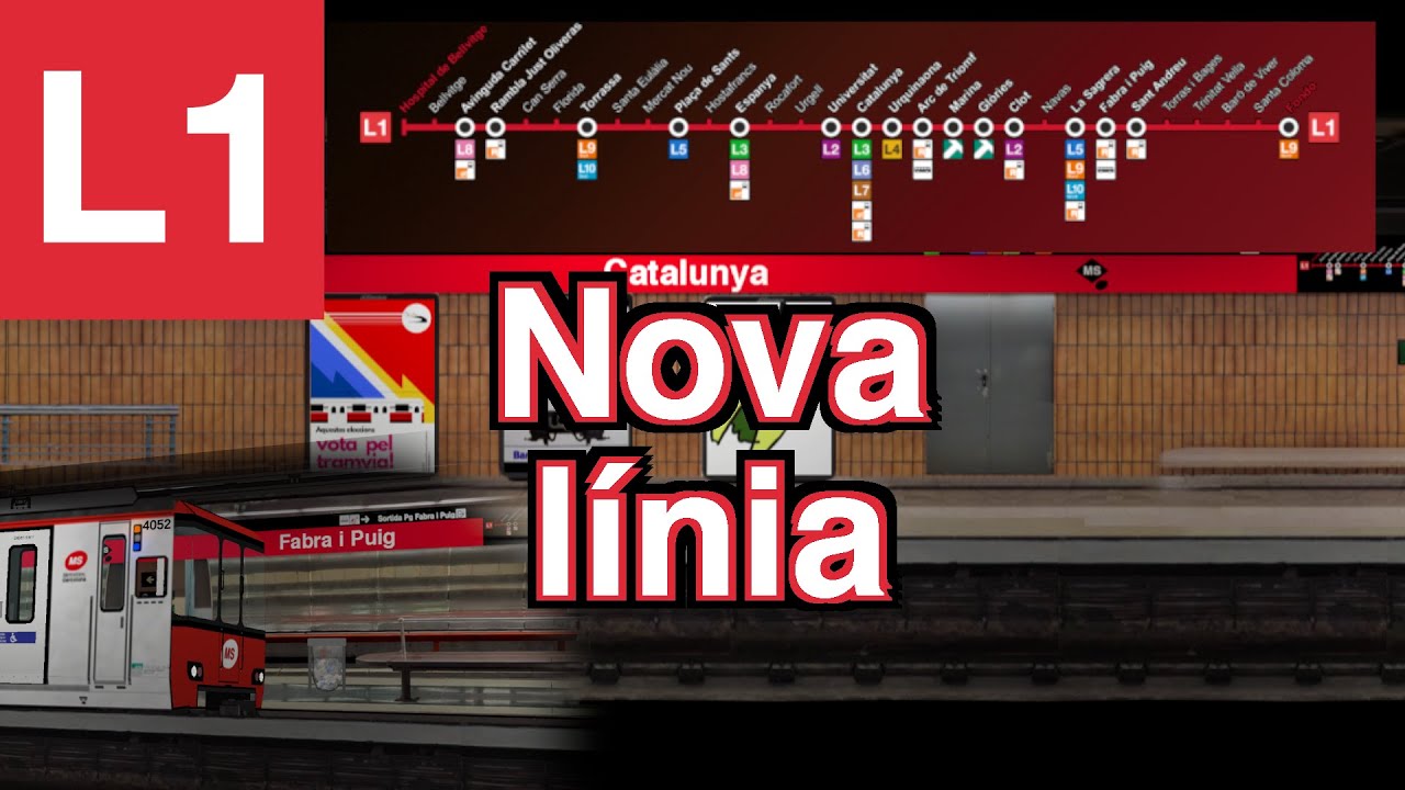 MetroSim L1 LINIA SENCERA timelapse