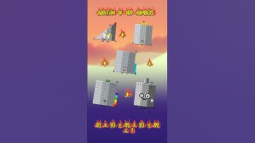 Optellen van getallenblokken tot 5 oneven getallen #numberblocks #mathforkids #learntocount #addi...