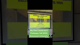 My First Course As A College Professor