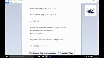 Rotary Club Of Ambattur Class 10th Maths Algebra Exercise 3 14