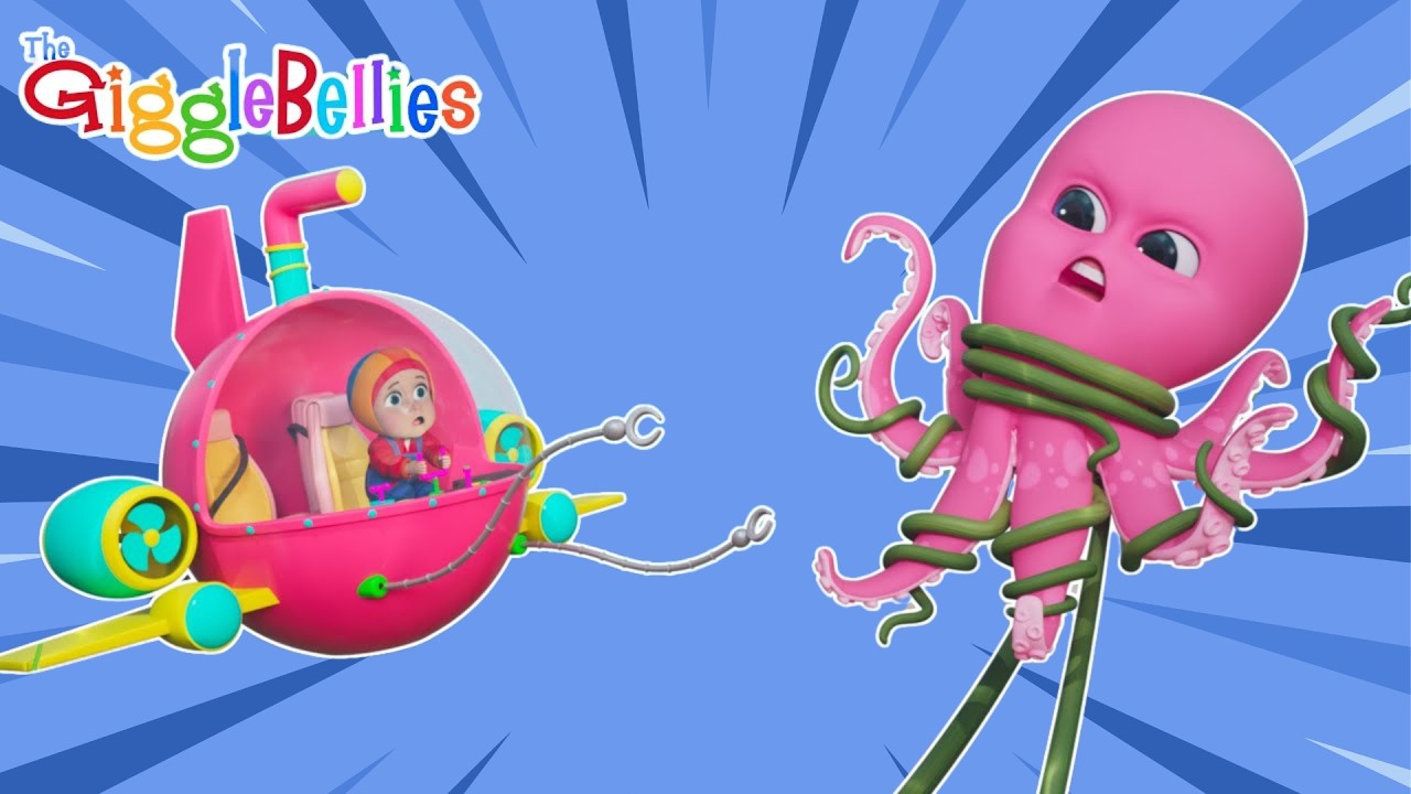 Octopus Needs Help | Monty & Submarine | Nursery Rhymes - GiggleBellies