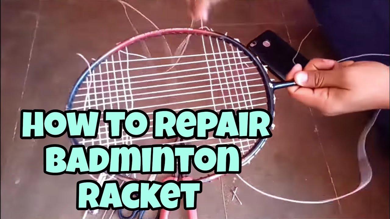 How to repair badminton racket string at home by ASHRAF & DEEPAK YouTube