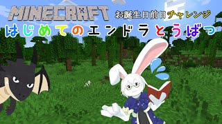 【マイクラ】お誕生日前日チャレンジ企画その1！はじめてのエンドラ討伐【卓上せう】
