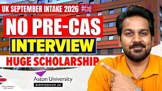 September Intake 2026 UK 🇬🇧 No CAS Interview & Huge Scholarship & | Aston University