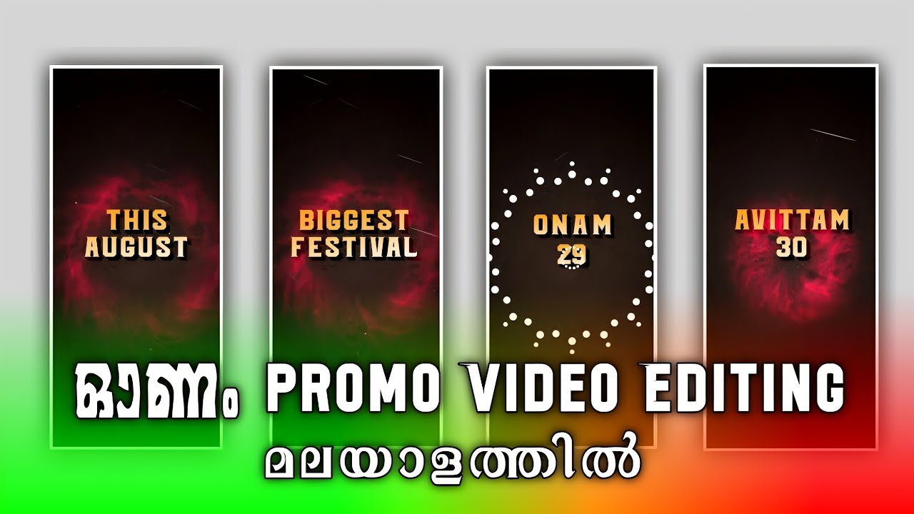 Happy Onam Promo Video Editing in alight motion Malayalam 2023 New