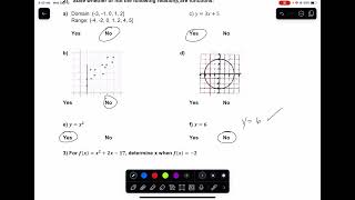 3U - Formative 1 - Functions, Relations, Domain and Range, Factoring