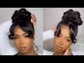 How To : Pin Curl Bun | Curly Bun | 90’s Inspired Bun/Updo | Natural Hair Hairstyle