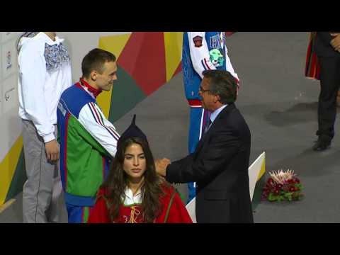 Men's 100m Breaststroke SB12 |Medals Ceremony| 2016 IPC Swimming European Open Championships Funchal