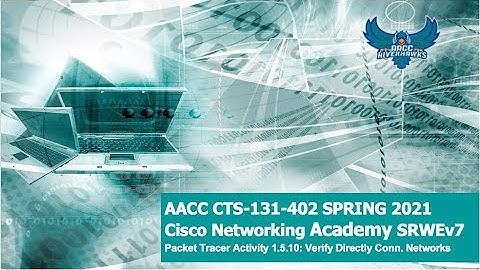 AACC - Spring 2021 - CTS-131 - CCNA SRWEv7 Packet Tracer 1.5.10: Verify Directly Conn. Interfaces