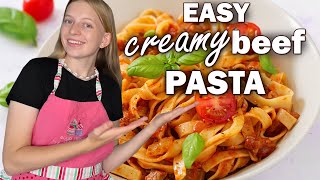 Delicious Creamy Beef Pasta Recipe - Easy and YUMMY Dinner!