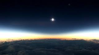 Selenelion - Alaska Airlines Solar Eclipse Flight 870
