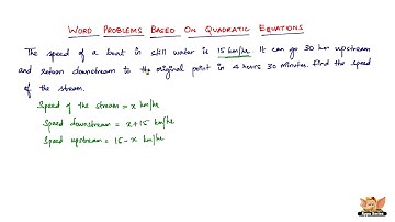 How to solve word problems based on quadratic equations? -- Vol. 4/5