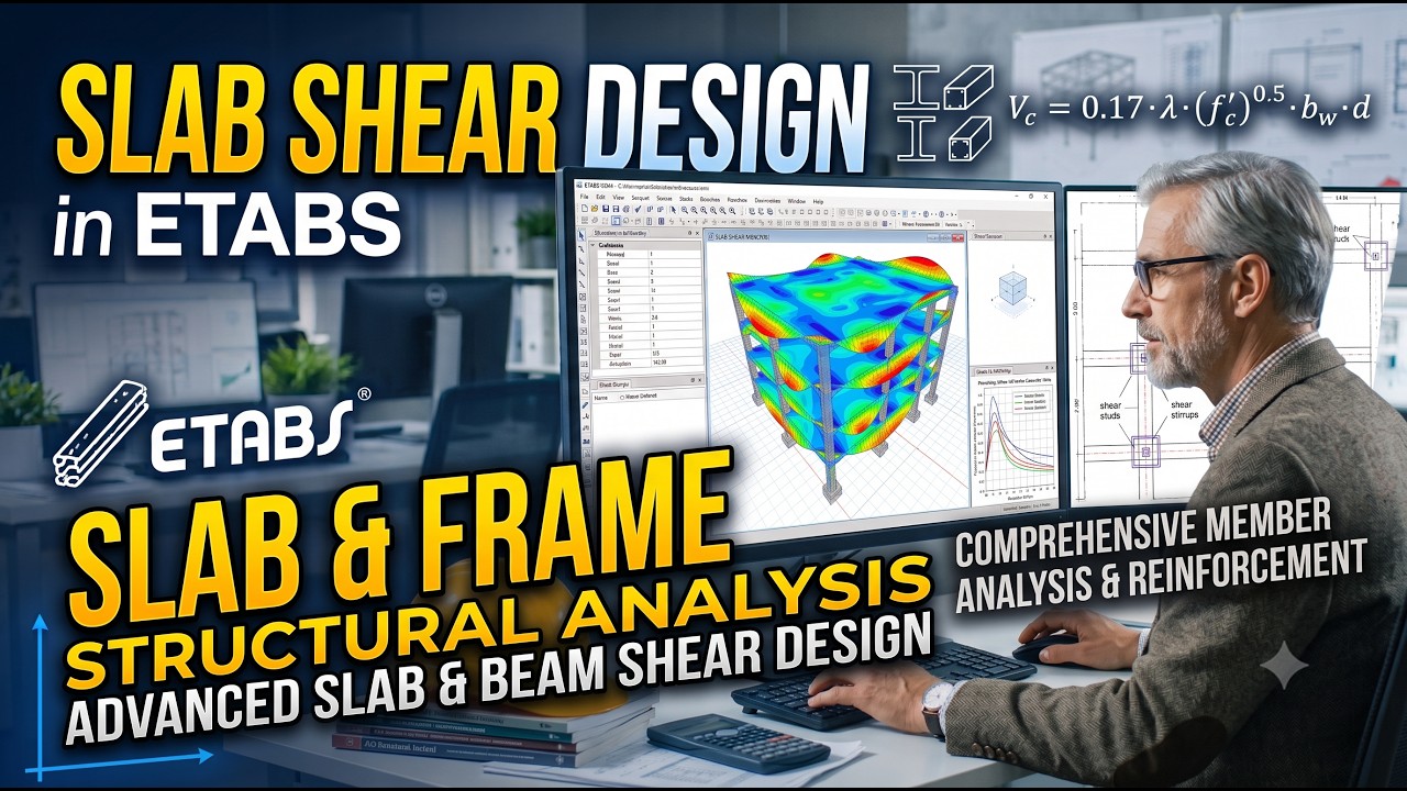 Design of Slabs for Shear on ETABS - YouTube