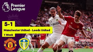 Manchester United Vs Leeds United 5-1 Highlights - Premier League 1 Week 202122