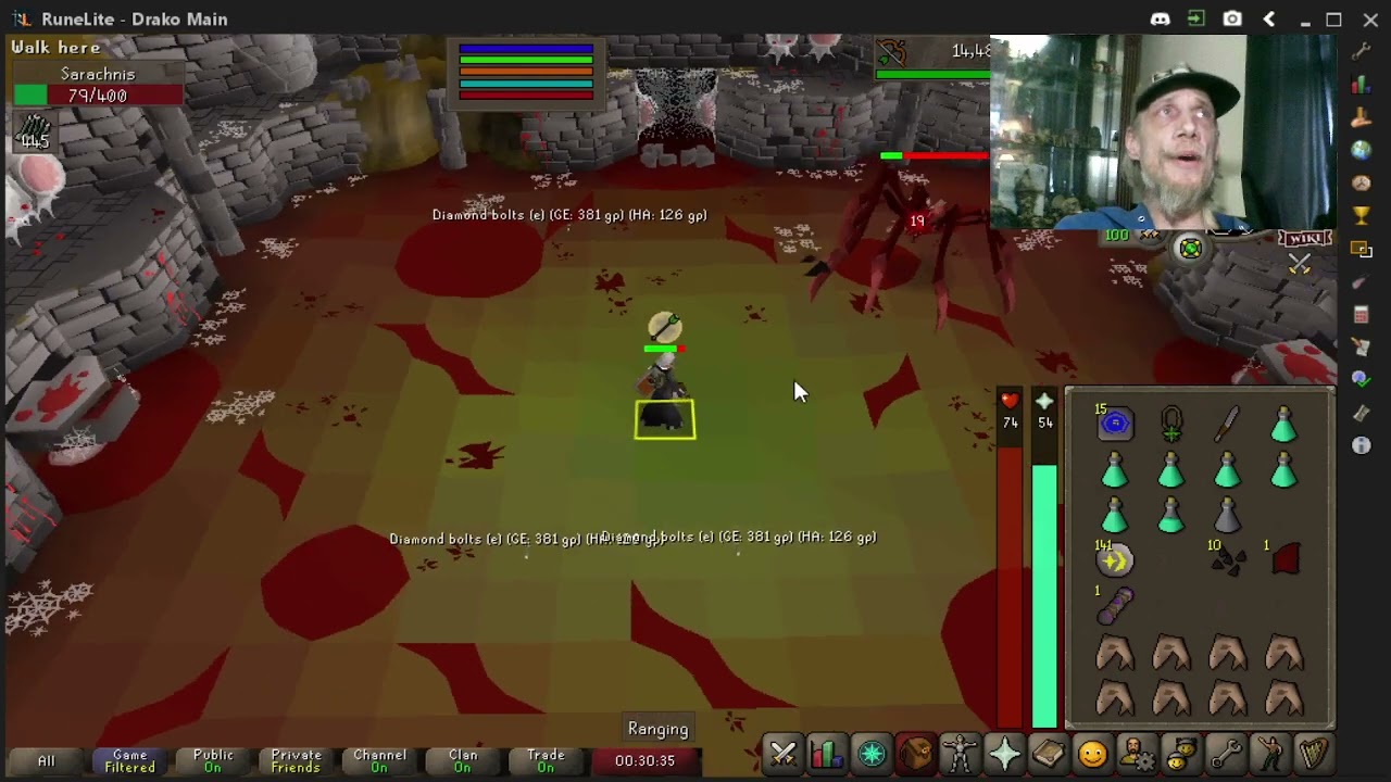 O S R S    Leagues 3 Shattered Relics   Sarachnis  Tier 2 Combat Fragments  AFK'ing 350 League Pts