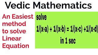Solve Linear Equations : रैखिक समीकरण समस्याओं को हल करें: In 1 sec  हिंदी में