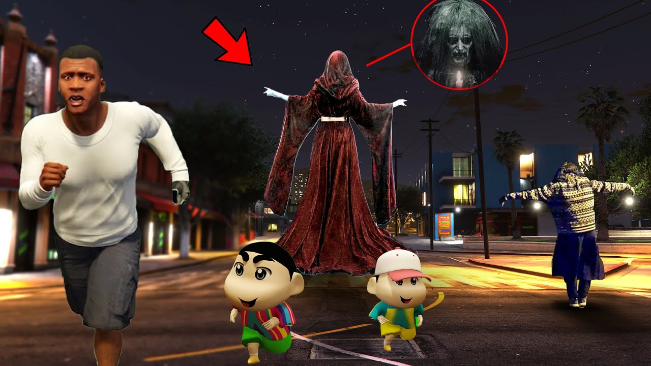 GTA 5 : Serbian Lady Possess Minchan and Try to  Kill Franklin and Shinchan in GTA 5 ! ( GTA 5 MODS)