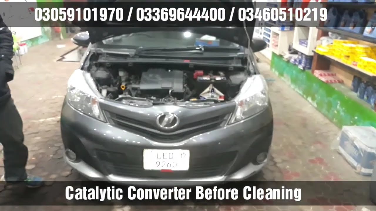 Catalytic Converter Cleaning Before & After Vitz 2021 | aisha auto care Lahore