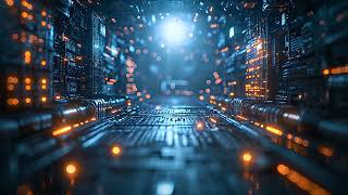 Digital Cyberspace Tech Tunnel Background