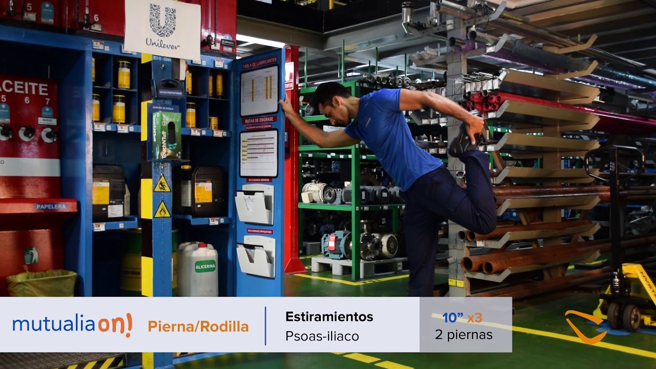 mutualia Ejercicio para Piernas - Estiramientos Psoas iliaco - Mutualia On 50