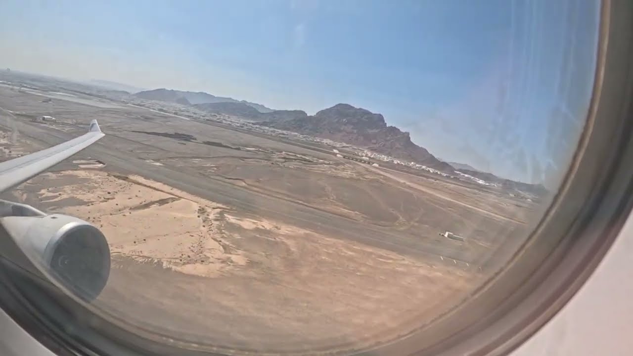 Egypt Air Airbus A330-343 Departing Madinah (MED)
