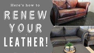 Here's How to Renew your Leather & Vinyl Upholstery with ALLINONEPaint!  Paint Your Sofa!