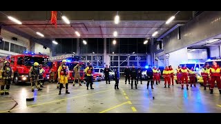 Nødetatene på Nord-Jæren danser BlimE-dansen 2020