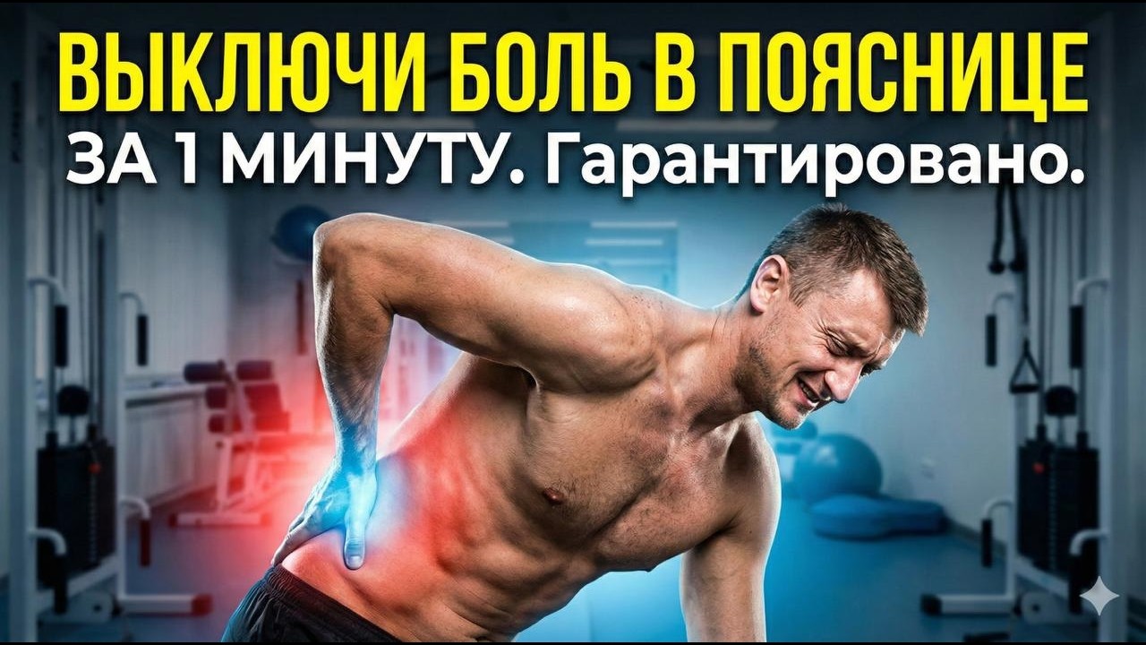 Боль в пояснице уйдет за 1 минуту! Срочно сделай это упражнение: излечится само дома без врачей.