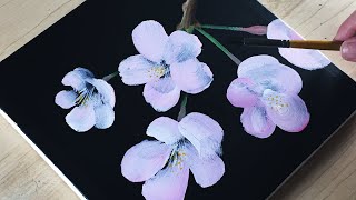 アクリル絵の具を使用した桜の花びらの描き方 初心者が簡単に絵を描く方法 Junya Art Note