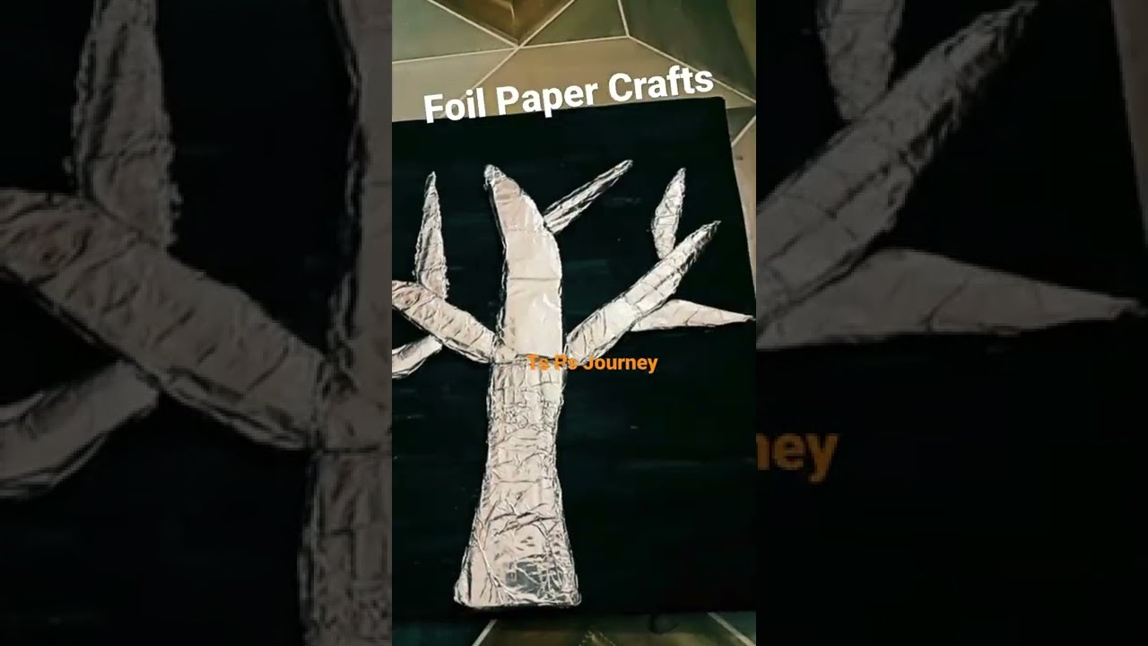 Silver foil art and craft | Foil craft ideas |Foil paper wall decor | tin foil craft ideas