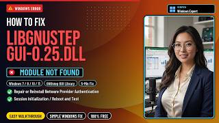Fix libgnustep-gui-0.25.dll Error!