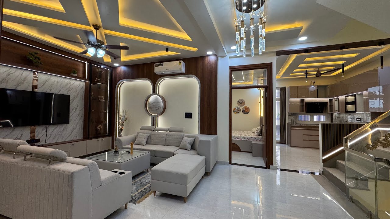 30x45 150 Gaj house design with 4 bedroom, Lift, Theatre | 30x45 luxurious house for sale in jaipur