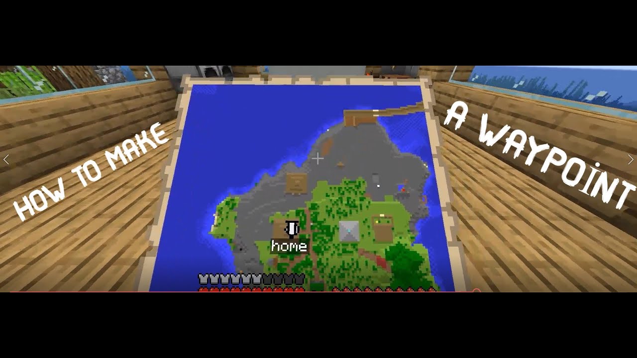 Minecraft:How to make a waypoint on the map - YouTube