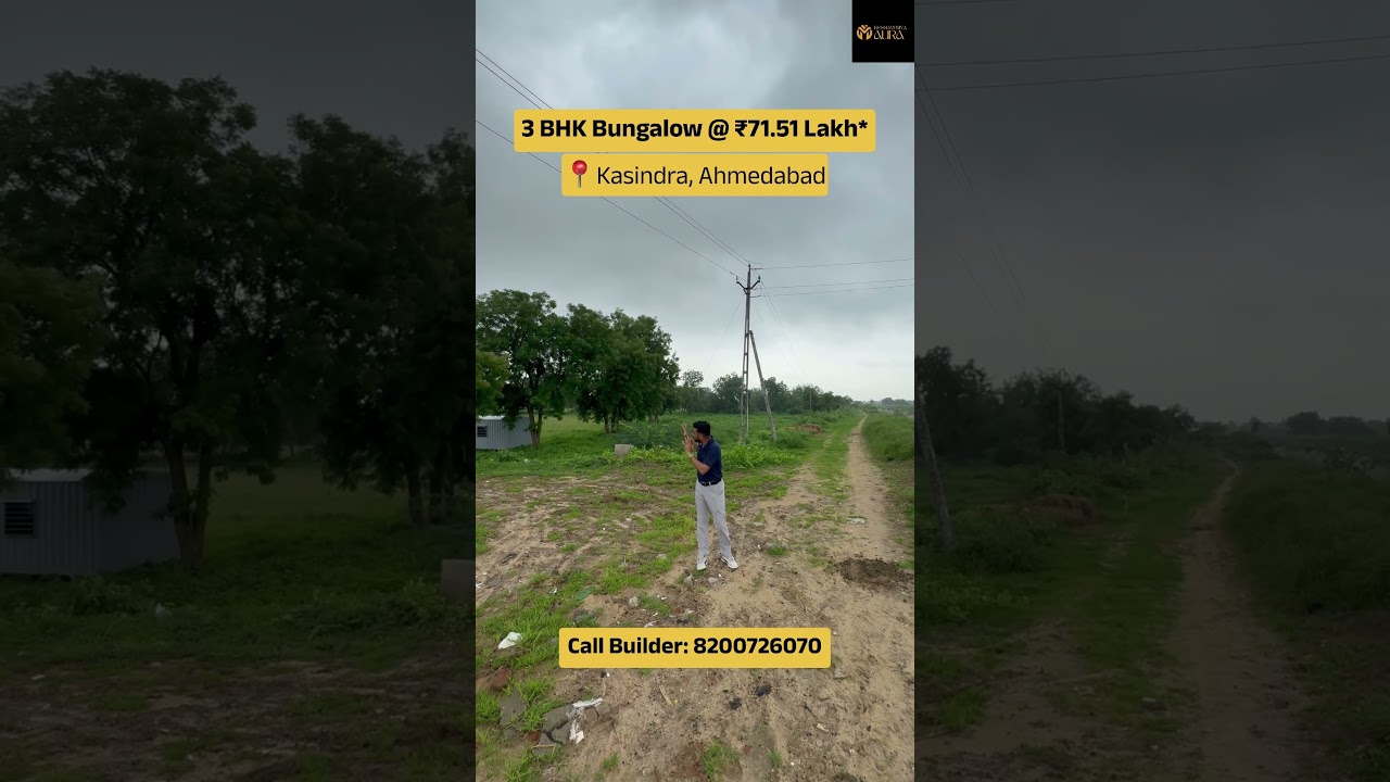 🏠 3 BHK Luxury Bunglow For Sale📍Kasindra, Ahmedabad 📞 8200726070 